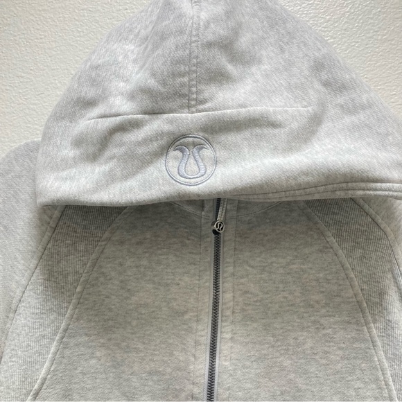 Lululemon scuba oversized half zipped hoodie light gray chunky size M/L cropped - Picture 4 of 14